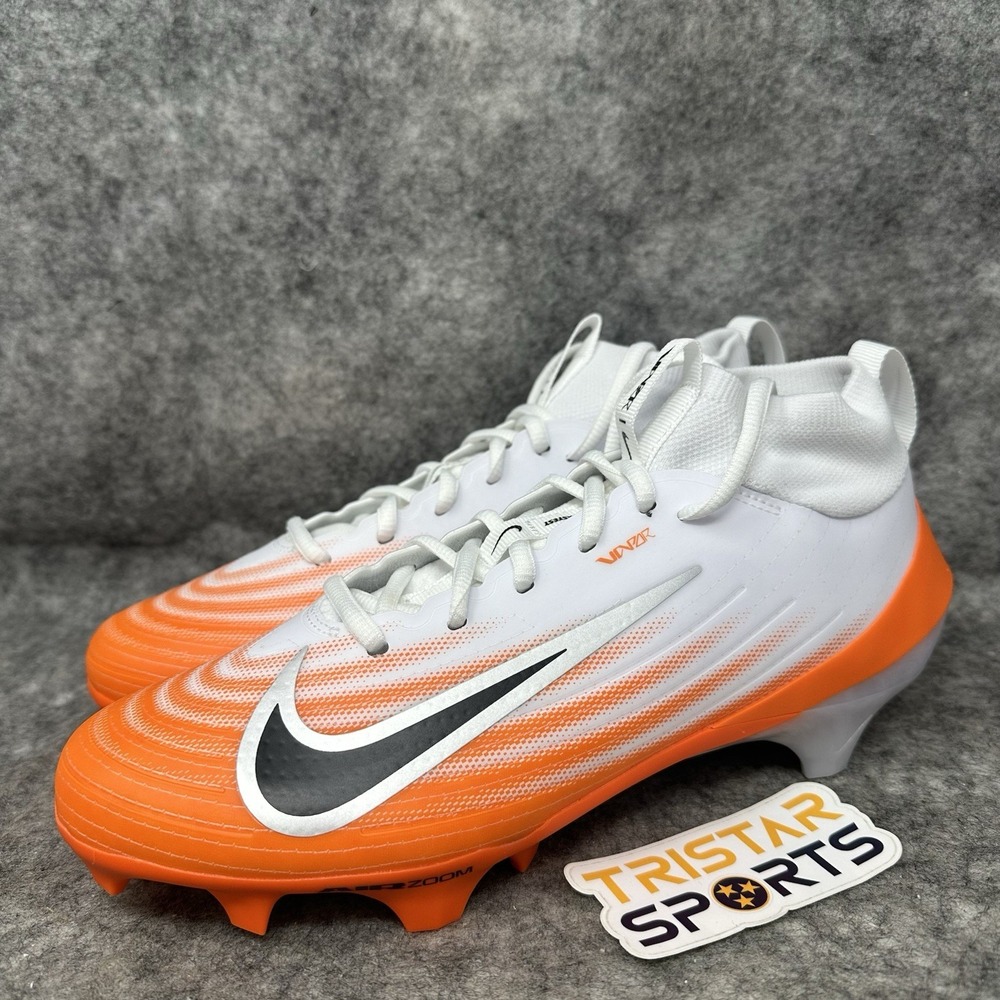 Nike Vapor Pro 1 Football Cleats Mens Size 7.5 White Orange Black HM8850-103